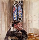 Portrait of a Man in Church by Giovanni Boldini